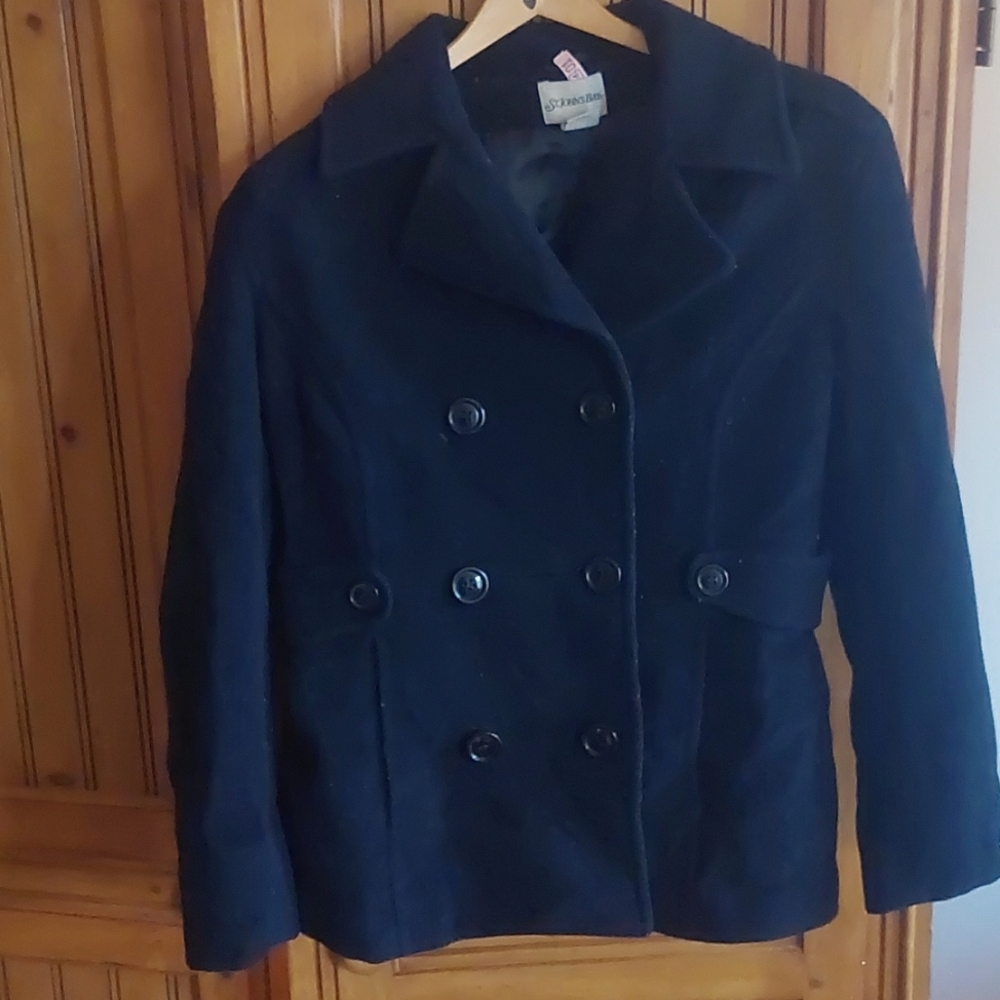 St John's Bay black peacoat